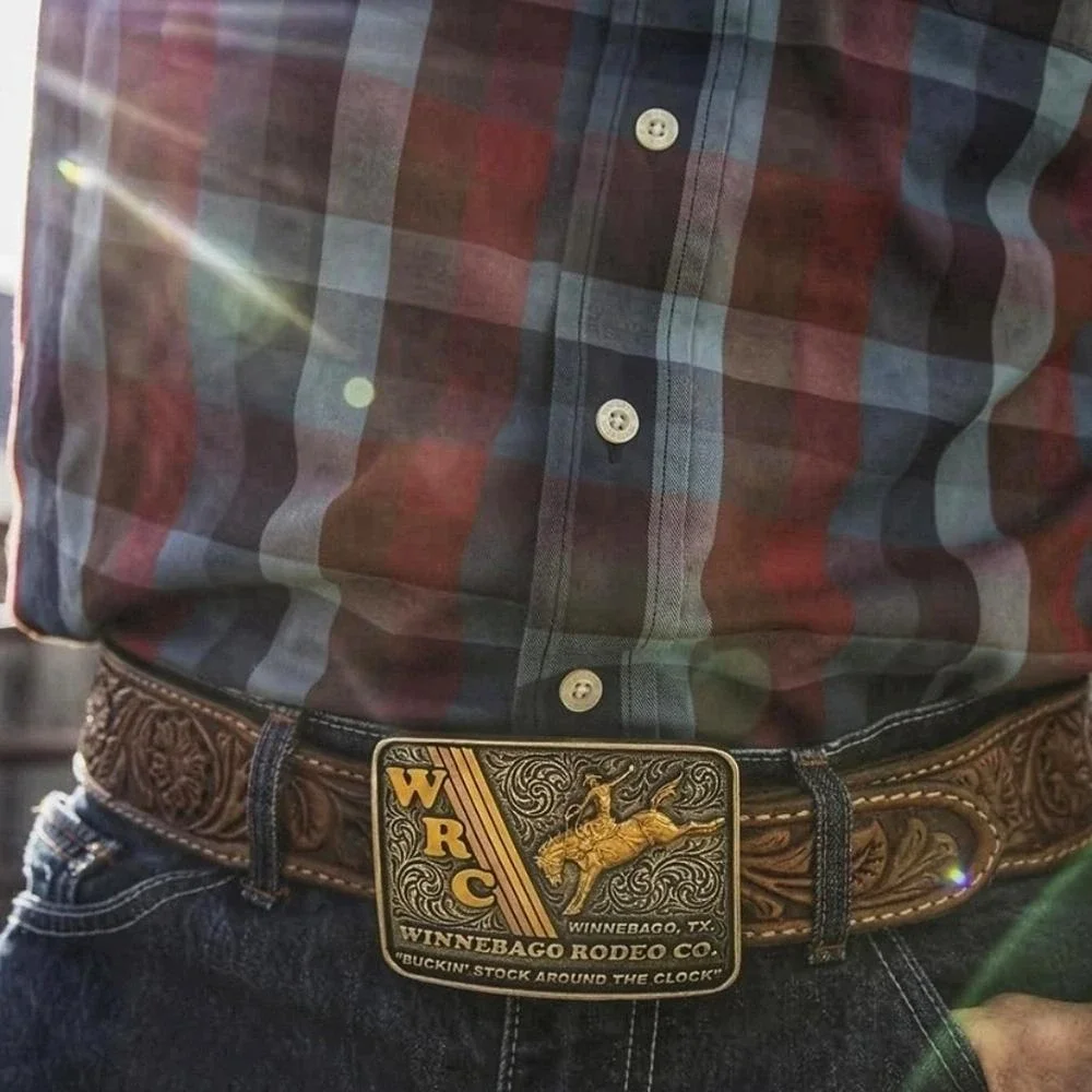 Montana Silversmiths Dale Brisby‎ Buckin' Stock WRC Winnebago Belt Buckle New